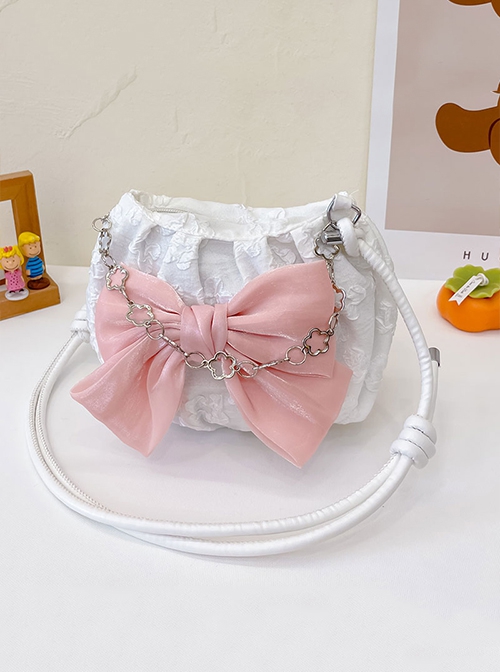 Princess Style Cute Bow Flower Metal Sweet Lolita Kids Hand-Held Messenger Bag