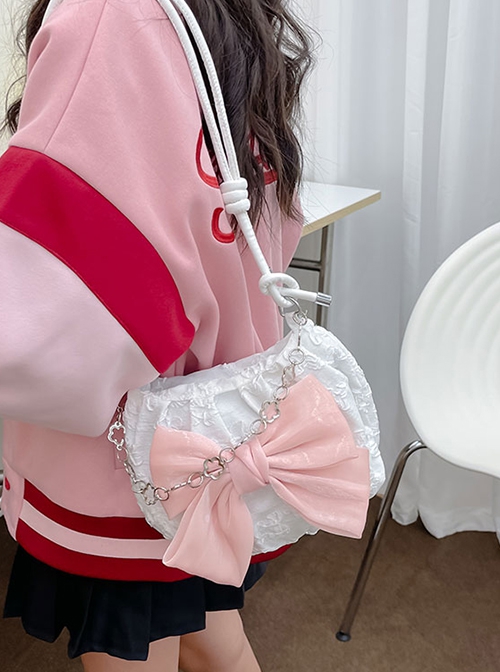 Princess Wind Cute Bow Flower Metal Sweet Lolita Kids Hand-Held Messenger Bag