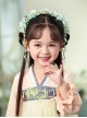 China Style Blue Flowers Super Fairy Hanfu Tassel Hairpin Kids Hair Accessories Set