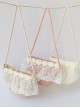 Small Fresh Mini Straw Lace Flower Classic Lolita Kids Messenger Bag