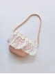 Small Fresh Mini Straw Lace Flower Classic Lolita Kids Messenger Bag