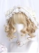 Light Gold Cute Retro Doll Wave Roll Air Bangs Classic Lolita Short Hair Wig