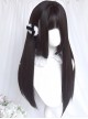 Natural Black Princess Cut Everyday Long Straight Hair Classic Lolita Wig
