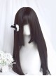 Natural Black Princess Cut Daily Long Straight Hair Classic Lolita Wig