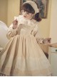 Camellia Series Pastoral Style Lace Doll Neck Ruffle Long Sleeve Classic Lolita Dress