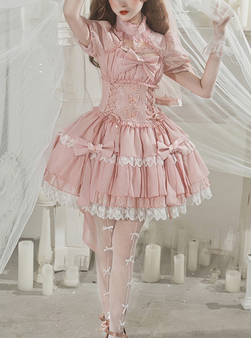 2 4 6 8 10 12 Years Girls Dress Sweet Lolita Style Lace Princess