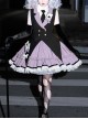 Black-Purple Cute Sweet Handsome Cool Metal Decoration Solitaire Bow-Knot Swallowtail Sleeveless Punk Lolita Dress