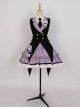 Black-Purple Cute Sweet Handsome Cool Metal Decoration Solitaire Bow-Knot Swallowtail Sleeveless Punk Lolita Dress