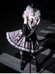 Black-Purple Cute Sweet Handsome Cool Metal Decoration Solitaire Bow-Knot Swallowtail Sleeveless Punk Lolita Dress