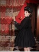 Solid Color Handsome Cool Metal Decoration Waist Belt Long Sleeve School Lolita Dresses