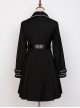 Solid Color Handsome Cool Metal Decoration Waist Belt Long Sleeve School Lolita Dresses