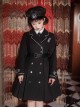 Solid Color Handsome Cool Metal Decoration Waist Belt Long Sleeve School Lolita Dresses