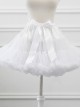 White Ultra Fluffy Daily Sweet Lolita Cropped Cloud Boneless Soft Yarn Petticoat