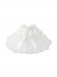 White Ultra Fluffy Everyday Sweet Lolita Cropped Cloud Boneless Soft Yarn Petticoat