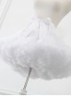 White Ultra Fluffy Daily Sweet Lolita Cropped Cloud Boneless Soft Yarn Petticoat