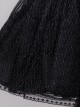 Black Fluffy Mesh Punk Style Silver Yarn Trim Classic Lolita Elastic Band Petticoat