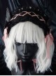 Gothic Black Wings Lace Cross Bow-Knot Frenulum Halloween Gothic Lolita Headband