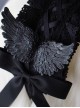 Gothic Black Wings Lace Cross Bow-Knot Frenulum Halloween Gothic Lolita Headband