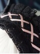 Gothic Black Wings Lace Cross Bow-Knot Frenulum Halloween Gothic Lolita Headband