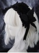 Gothic Black Wings Lace Cross Bow-Knot Frenulum Halloween Gothic Lolita Headband