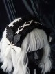 Gothic Black Wings Lace Cross Bow-Knot Frenulum Halloween Gothic Lolita Headband