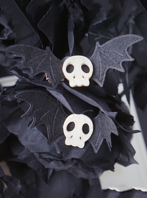 Gothic Black Bat Skull Halloween Gothic Lolita Hair Hairpin