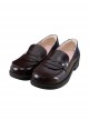 College Style Solid Color Pu Student Uniform Round Head Daily Soft Girl Classic Lolita Low-Heeled Shoes