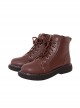 Sweet Cool Solid Color Lace-Up Round Head Soft Girl Autumn-Winter Daily Short Tube Classic Lolita Martin Boots