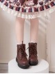 Sweet Cool Solid Color Lace-Up Round Head Soft Girl Autumn-Winter Daily Short Tube Classic Lolita Martin Boots