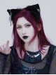 Solid Color Dark Cross Metal Chain Decorative Punk Lolita Plush Cat Ear Hairpin