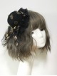 Punk Style Retro Lace Diamond-Shaped Checkerboard Gear Decoration Bow Small Hat Gothic Lolita Hairpin