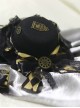 Punk Style Retro Lace Diamond-Shaped Checkerboard Gear Decoration Bow Small Hat Gothic Lolita Hairpin