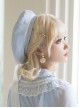 Solid Cute Color Bow Ribbon Decoration Classic Lolita Beret