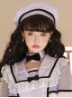 Solid Cute Color Bow Ribbon Decoration Classic Lolita Beret