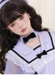 Solid Bow Polka Dot Ruffle Classic Lolita Necklace