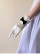 Bow Pearl Embellished Ruffled Polka Dot Solid Classic Lolita Gloves