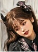 Plaid Heart Lace Classic Lolita Bow Edge Clip