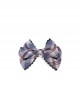 Plaid Heart Lace Classic Lolita Bow Edge Clip