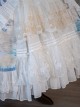 Swan Lake Series Lace Ruffled Puff Sleeves Chest Bow Design Pearl Decoration Classic Lolita Short Sleeve Dress