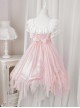 Flower Mist Series OP Chest Lace With Pearl Chain Irregular Hem Off The Shoulder Sweet And Elegant Pink Classic Lolita Short Sleeve Dress