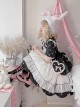 Runaway Sweetheart Series OP Doll Collar Wavy Hem Sweet Lolita Black Cute Short Sleeve Cake Dress