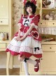 Runaway Sweetheart Series OP Doll Collar Wavy Hem Sweet Lolita Red Cute Short Sleeve Cake Dress