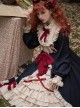 Cream Tower Series OP Stand Collar Ruffle Big Hem Classic Lolita Grace Long-Sleeved Dress