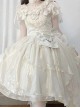 Sand Of Glass Series Lace Ruffle Neckline Classic Lolita White Short Sleeve Shirt Inside