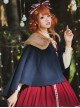 Miss Betty Series Large Fur Collar Autumn And Winter Thickened Classic Lolita Short Cloak