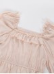 Mountain Gardenia Series Ruffles Retro Square Neck Classic Lolita Puff Long Sleeve All-Match Inner Shirt
