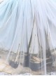 Mesh Oil Painting Printing SK Classic Lolita Pleated Large Lace Hem Skirt