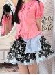 Fluttershy Series Double Doll Collar Sweet Lolita Puff Short Sleeve Versatile Shirt