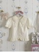 Fluttershy Series Double Doll Collar Sweet Lolita Puff Short Sleeve Versatile Shirt