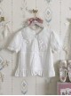 Fluttershy Series Double Doll Collar Sweet Lolita Puff Short Sleeve Versatile Shirt